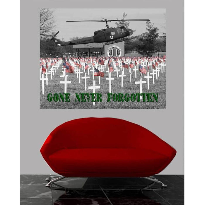 Gone Never Forgotten Vietnam Memorial Gloss Poster