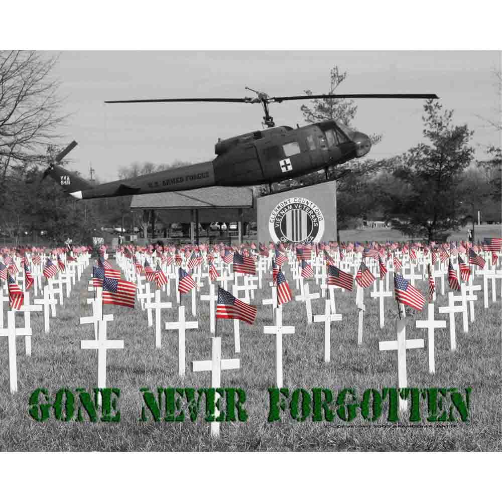 Gone Never Forgotten Vietnam Memorial Gloss Poster