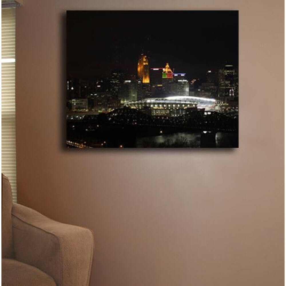Paul Brown Stadium Canvas Print Installed | Wallhogs