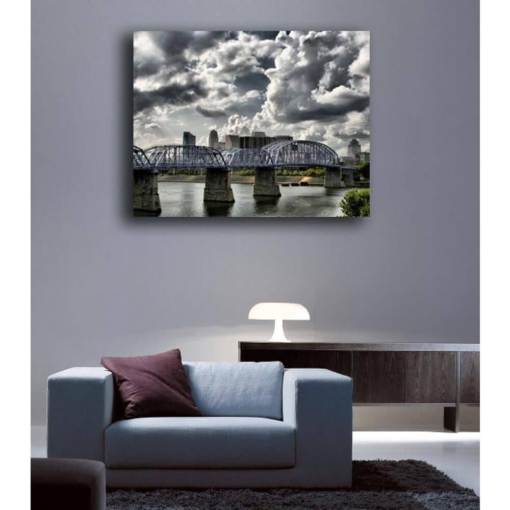 Purple People Bridge Canvas Print Installed | Wallhogs