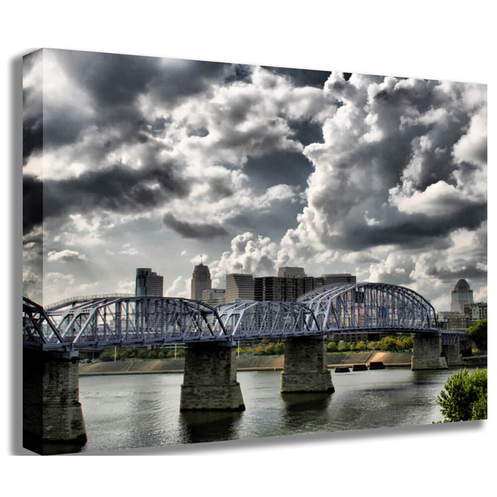 Purple People Bridge Canvas Printed | Wallhogs