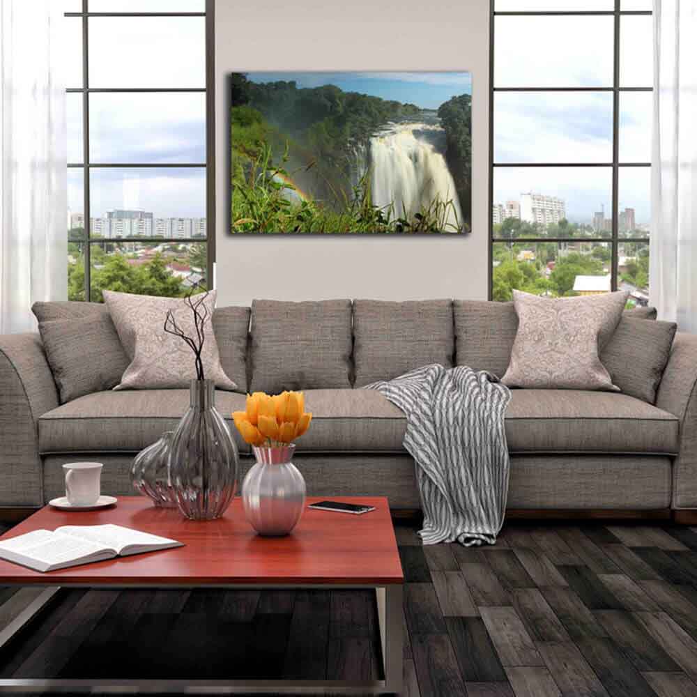 Devil's Cataract Waterfall Canvas Print Installed | Wallhogs