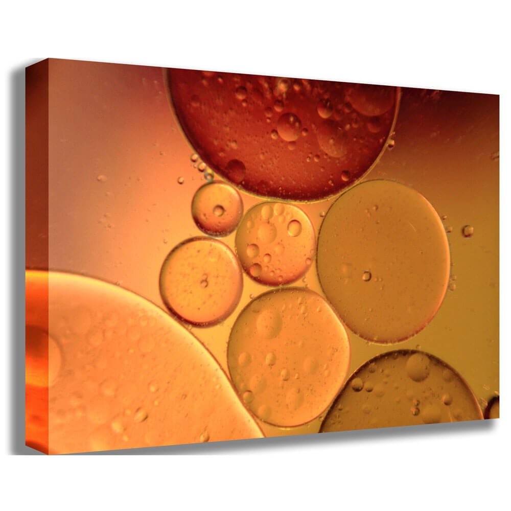Gold Oil & Water Canvas Printed | Wallhogs