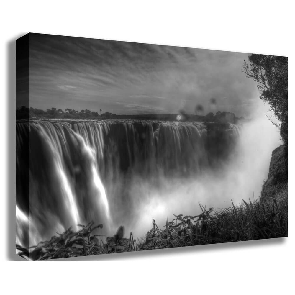 Victoria Falls Black & White Canvas Printed | Wallhogs