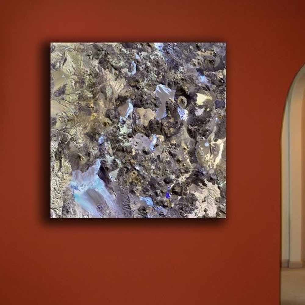 Chile Satellite Image Canvas Print Installed | Wallhogs