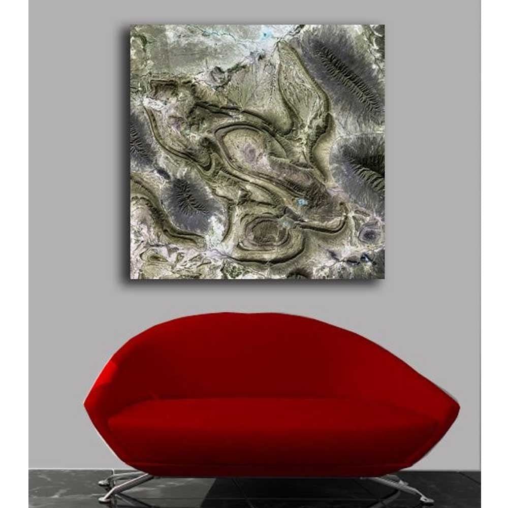 Coahuila Satellite Image Canvas Print Installed | Wallhogs