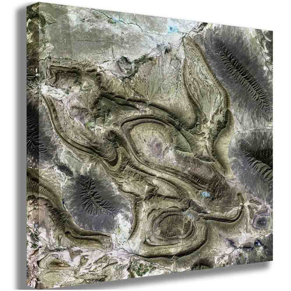 Coahuila Satellite Image Canvas Printed | Wallhogs
