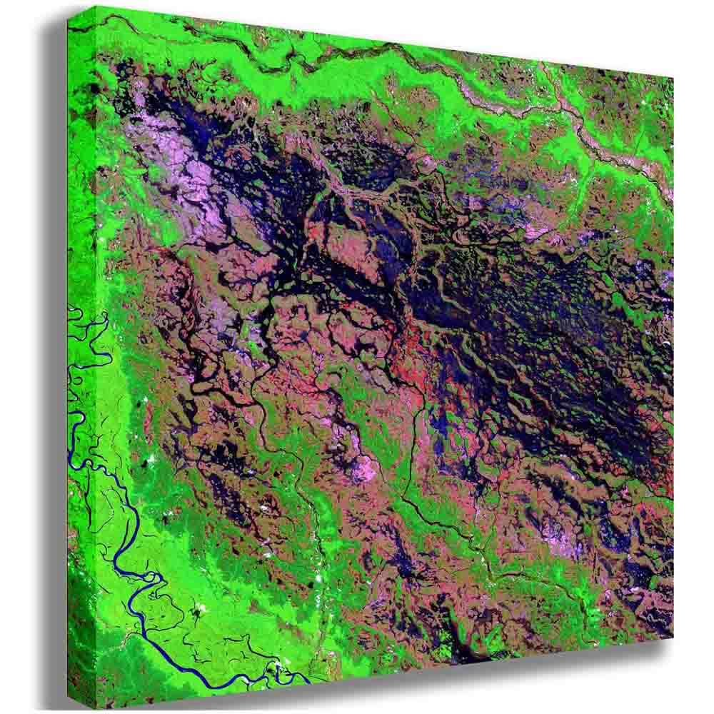 Demini Satellite Image Canvas Printed | Wallhogs