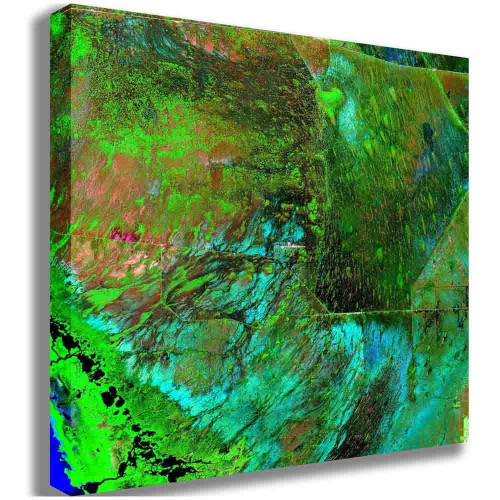 Everglades Satellite Image Canvas Printed | Wallhogs
