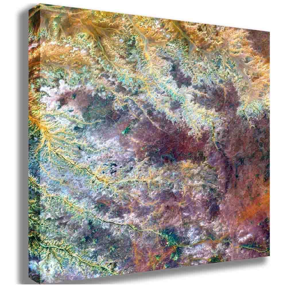 Ghadamis Satellite Image Canvas Printed | Wallhogs