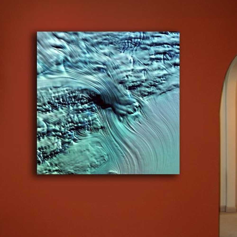 Icefall Satellite Image Canvas Print Installed | Wallhogs