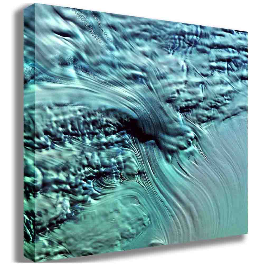 Icefall Satellite Image Canvas Printed | Wallhogs