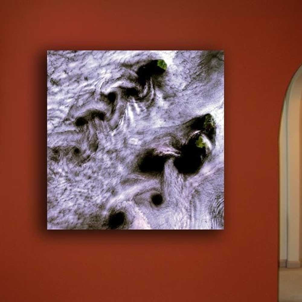 Karman Satellite Image Canvas Print Installed | Wallhogs