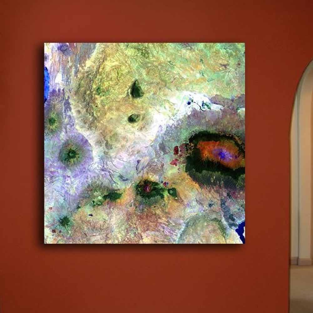 Kilimanjaro Satellite Image Canvas Print Installed | Wallhogs