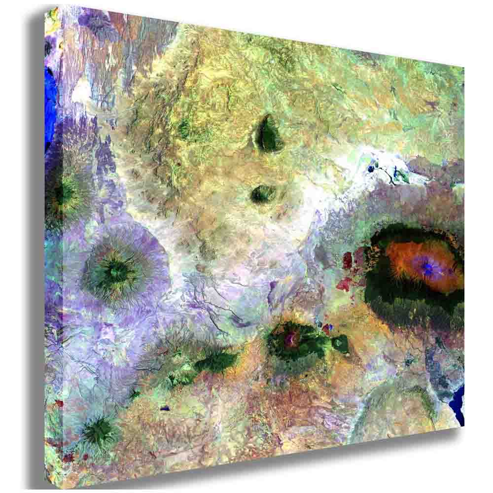 Kilimanjaro Satellite Image Canvas Printed | Wallhogs