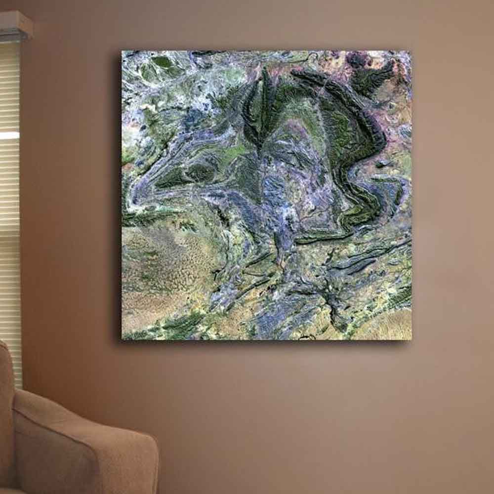 MacDonnell Satellite Image Canvas Print Installed | Wallhogs