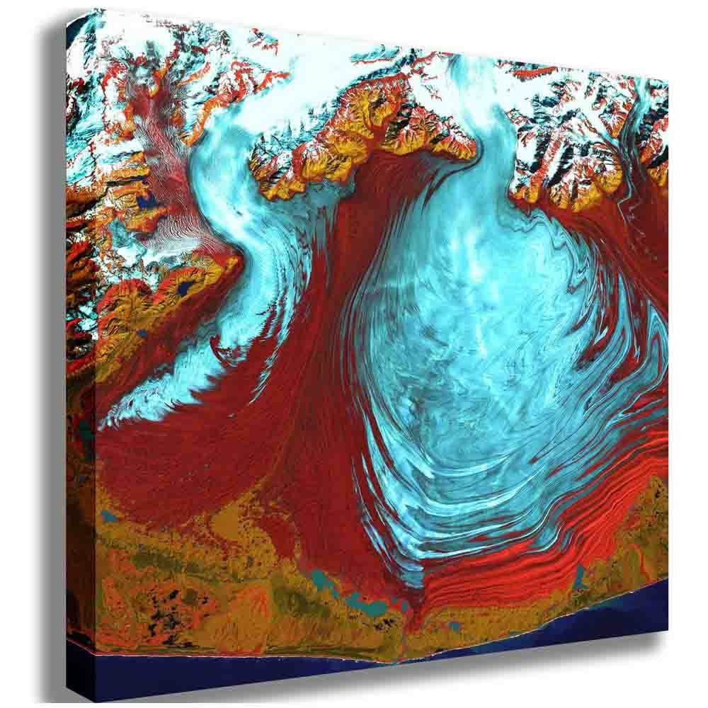 Malaspina Satellite Image Canvas Printed | Wallhogs