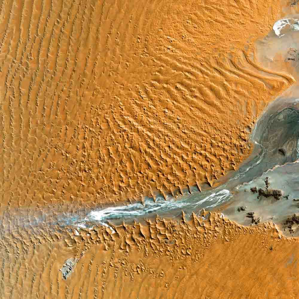Namib Satellite Image Wall Decal Printed | Wallhogs