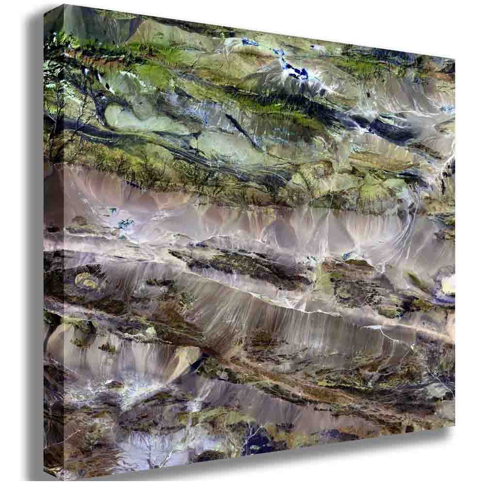Nuruu Satellite Image Canvas Printed | Wallhogs