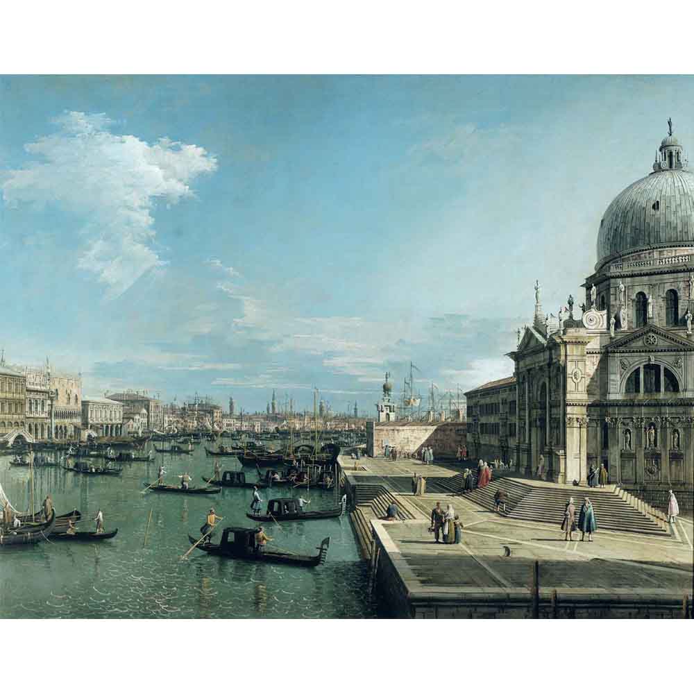 Entrance to the Grand Canal and the Church of Santa Maria della Salute Gloss Poster Printed