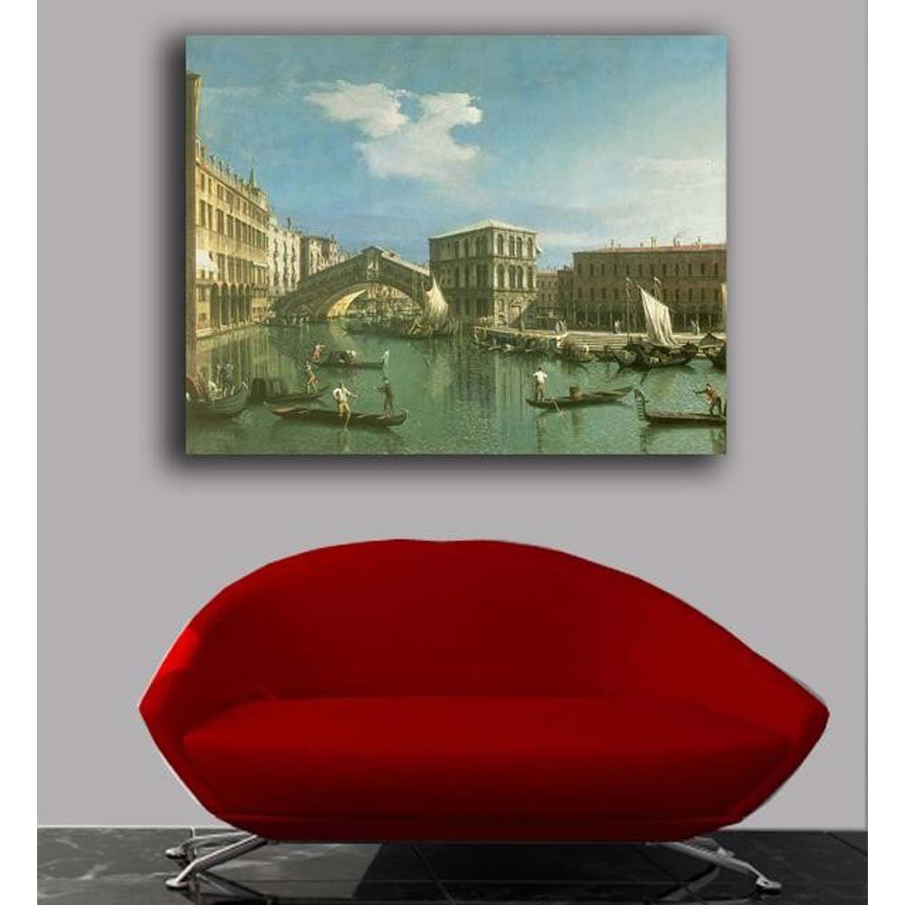 The Rialto Bridge Canvas Print Installed
