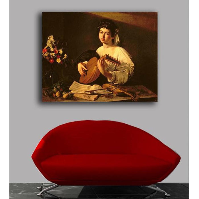 The Lute Player Canvas Print Installed | Wallhogs