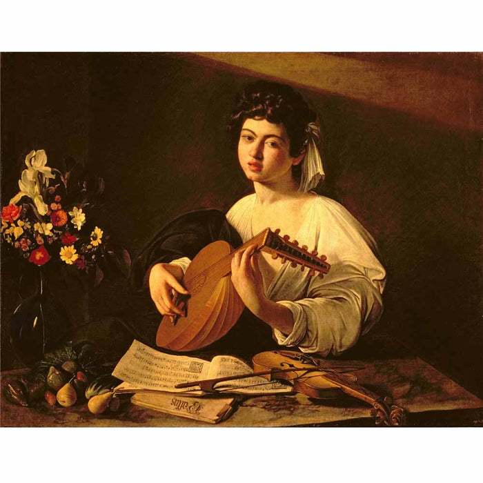The Lute Player Wall Decal Printed | Wallhogs