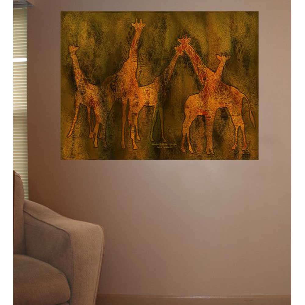 Moods Of Africa-Giraffes Wall Decal Installed