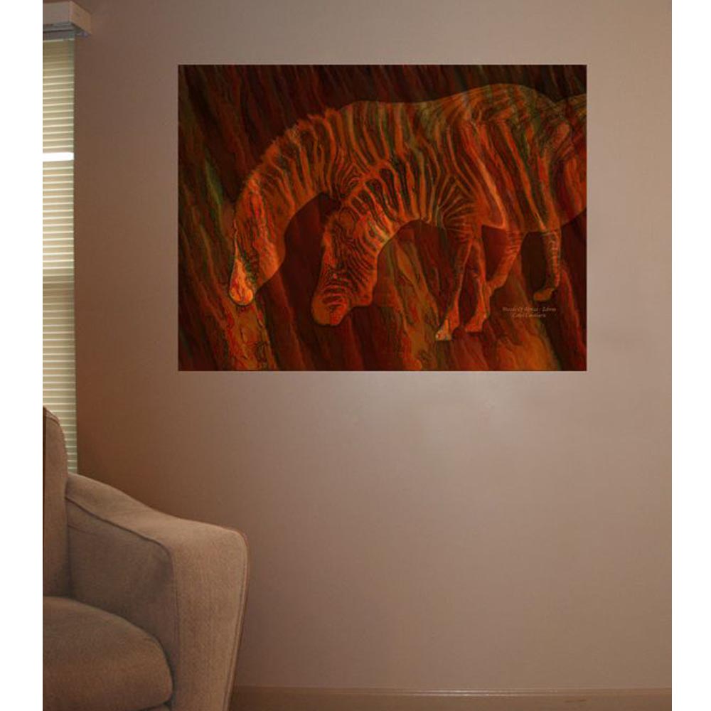 Moods Of Africa - Zebras Wall Decal Installed