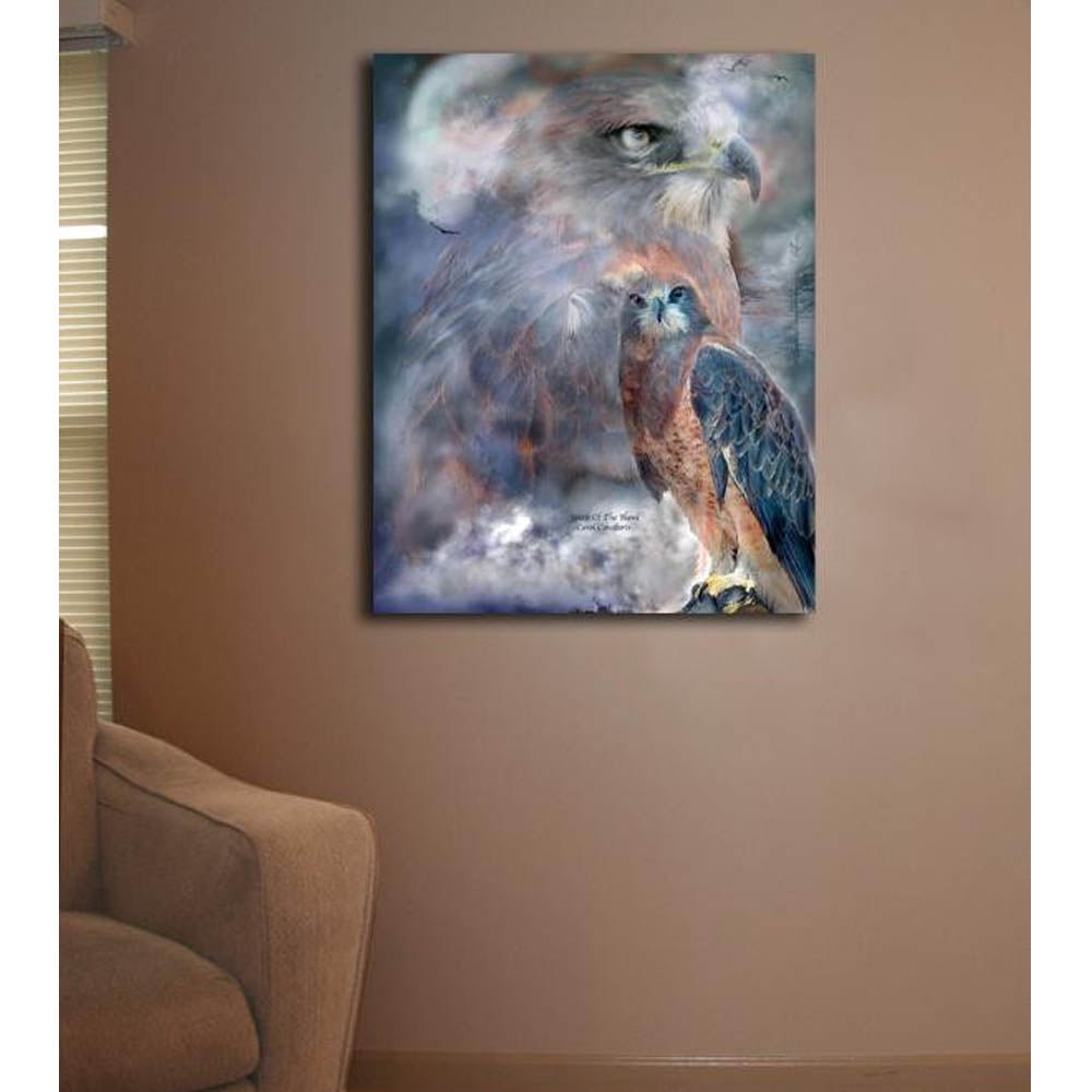 Spirit Of The Hawk Canvas Print Installed | Wallhogs