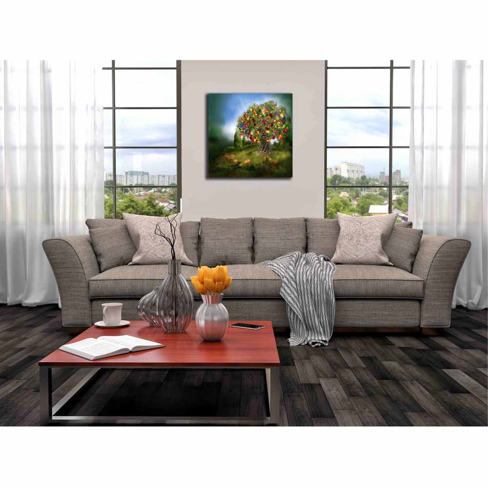 Tree Of Abundance Canvas Print Installed | Wallhogs