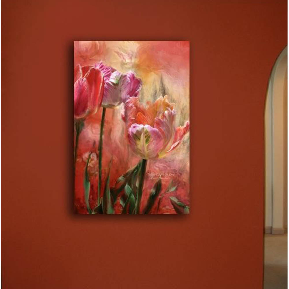 Tulips-Colors Of Love Canvas Print Installed