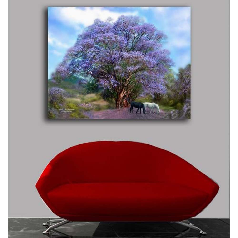 Under The Jacaranda Canvas Print Installed | Wallhogs