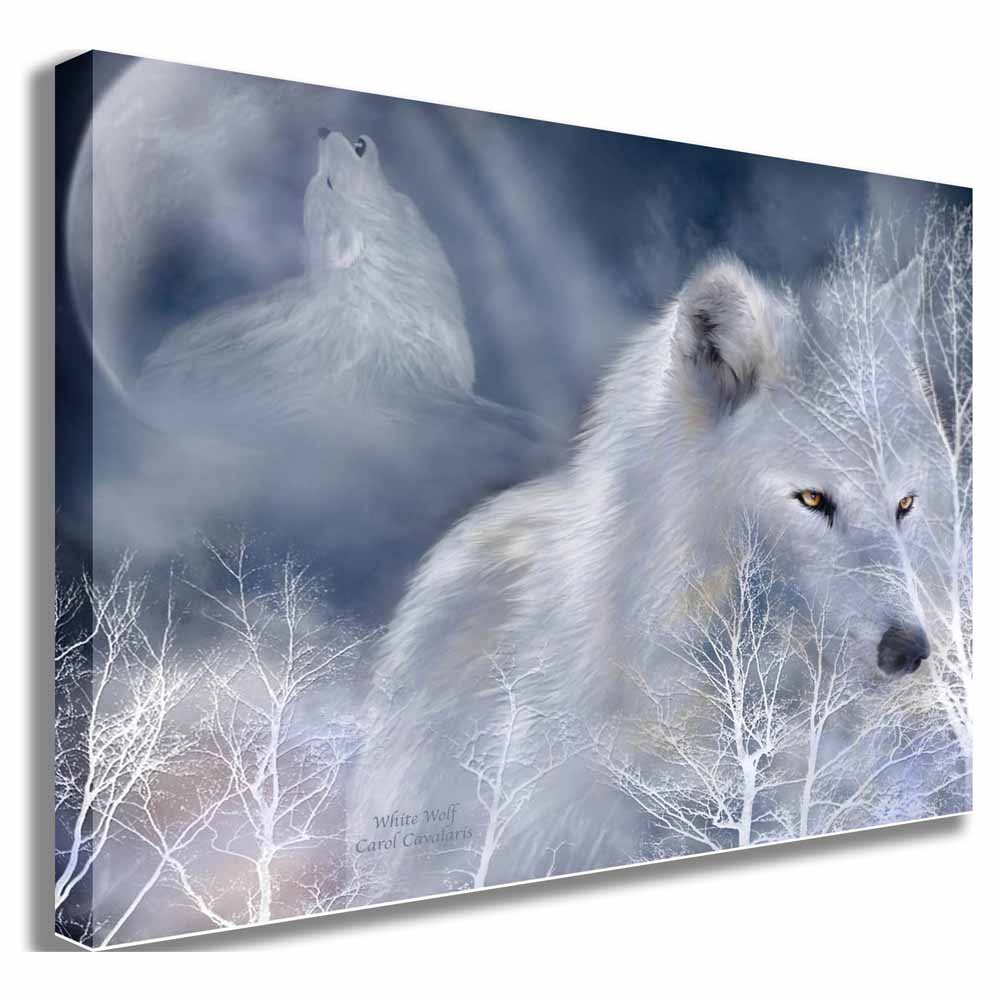 White Wolf Fine Art Canvas Printed | Wallhogs