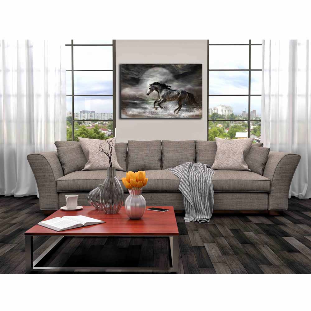 Wild As The Sea Canvas Print Installed | Wallhogs