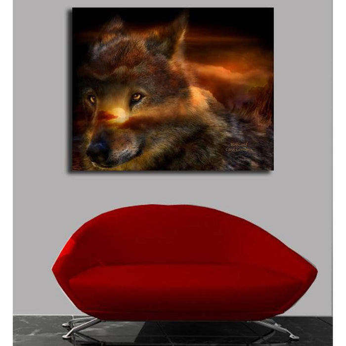 WolfLand Fine Art Canvas Print Installed | Wallhogs