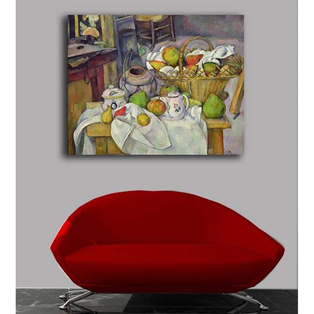 Still Life with Basket Canvas Print Installed | Wallhogs