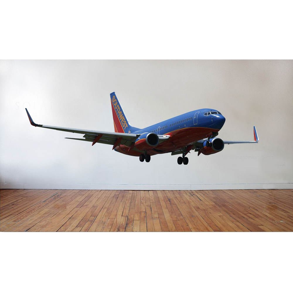 Southwest 737 On Approach Wall Decal Installed