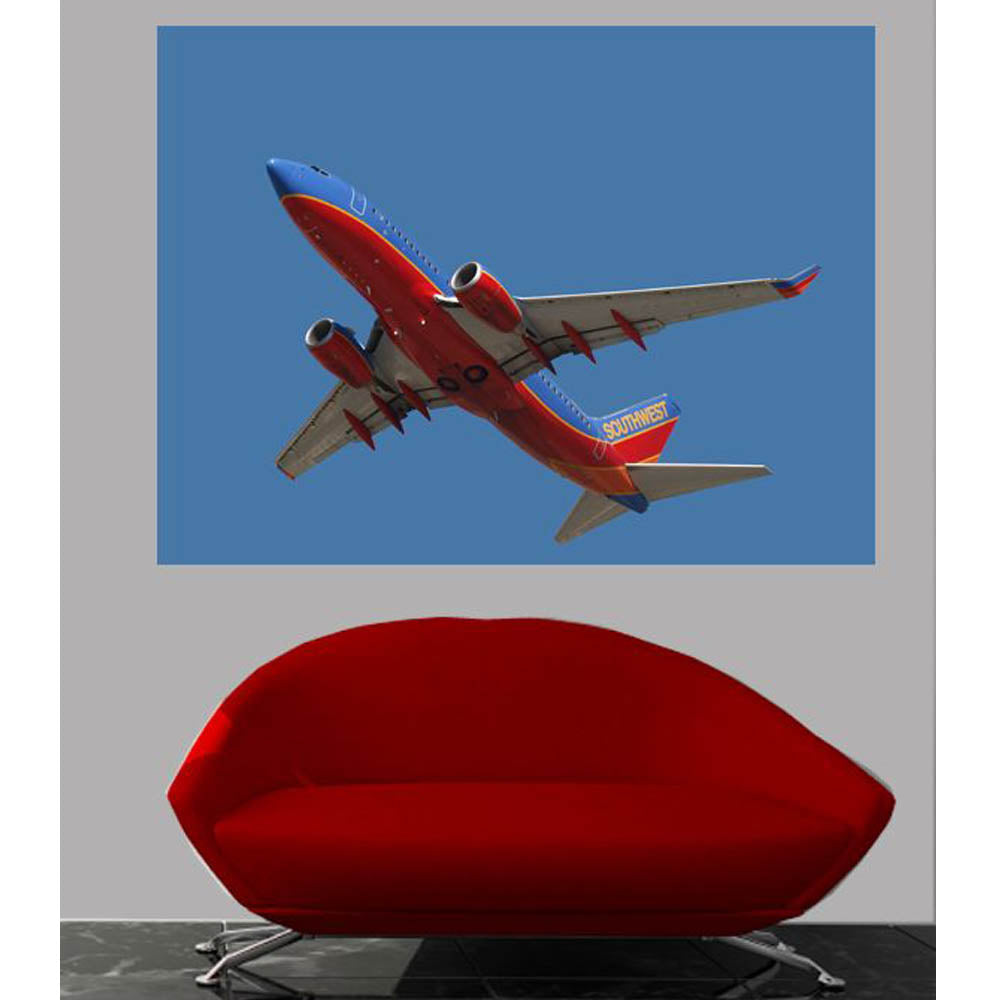 Southwest 737 Flyover Gloss Poster Installed