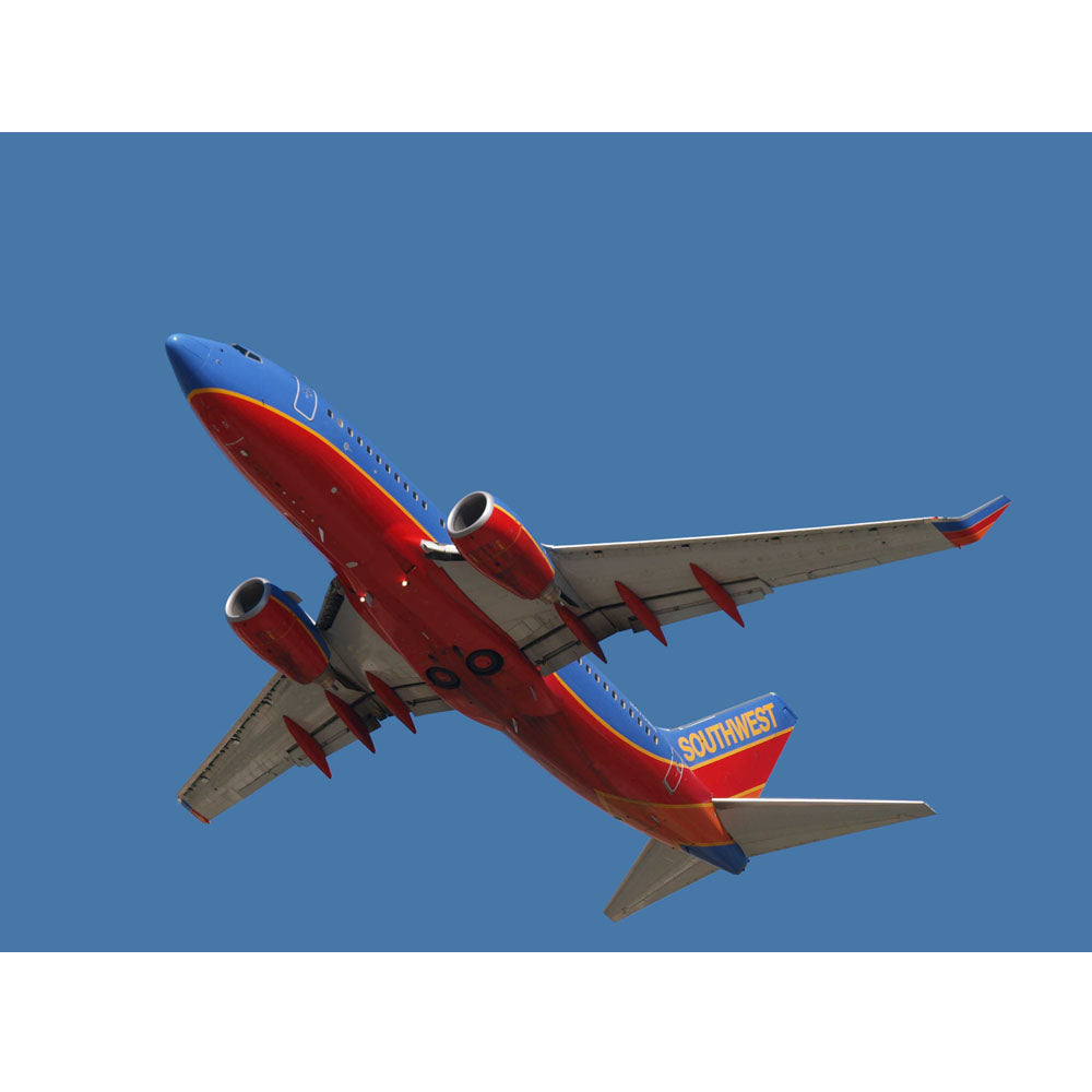 Southwest 737 Flyover Gloss Poster Printed