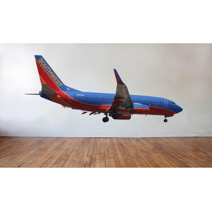 Southwest 737 Landing Wall Decal Installed