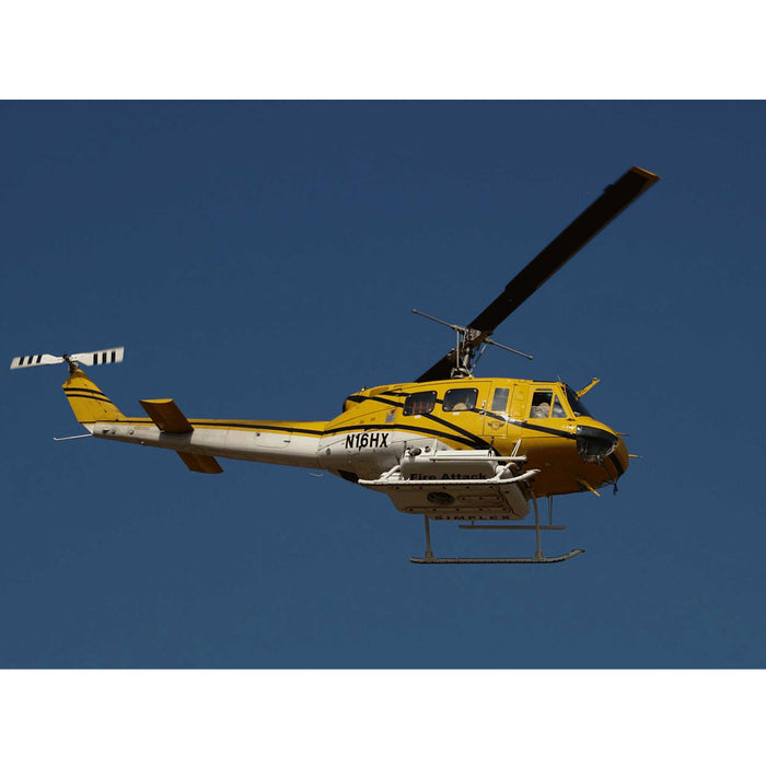 Fire Attack Helicopter in Blue Sky Wall Decal Printed