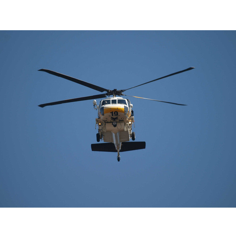 LACoFD Copter in Blue Sky Front Gloss Poster Printed