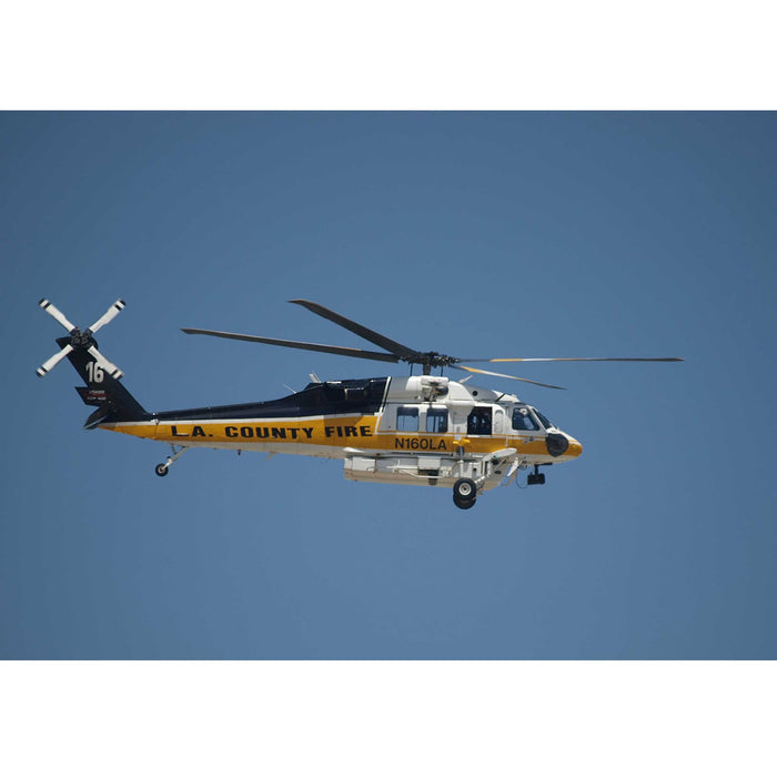 LACoFD Rescue Copter in Blue Sky Wall Decal Printed