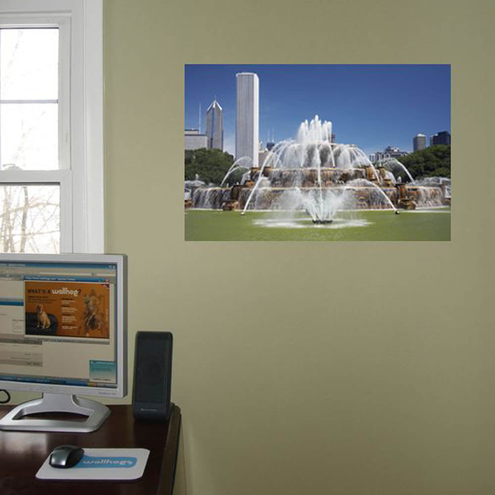 Chicago Fountains Wall Decal Installed | Wallhogs
