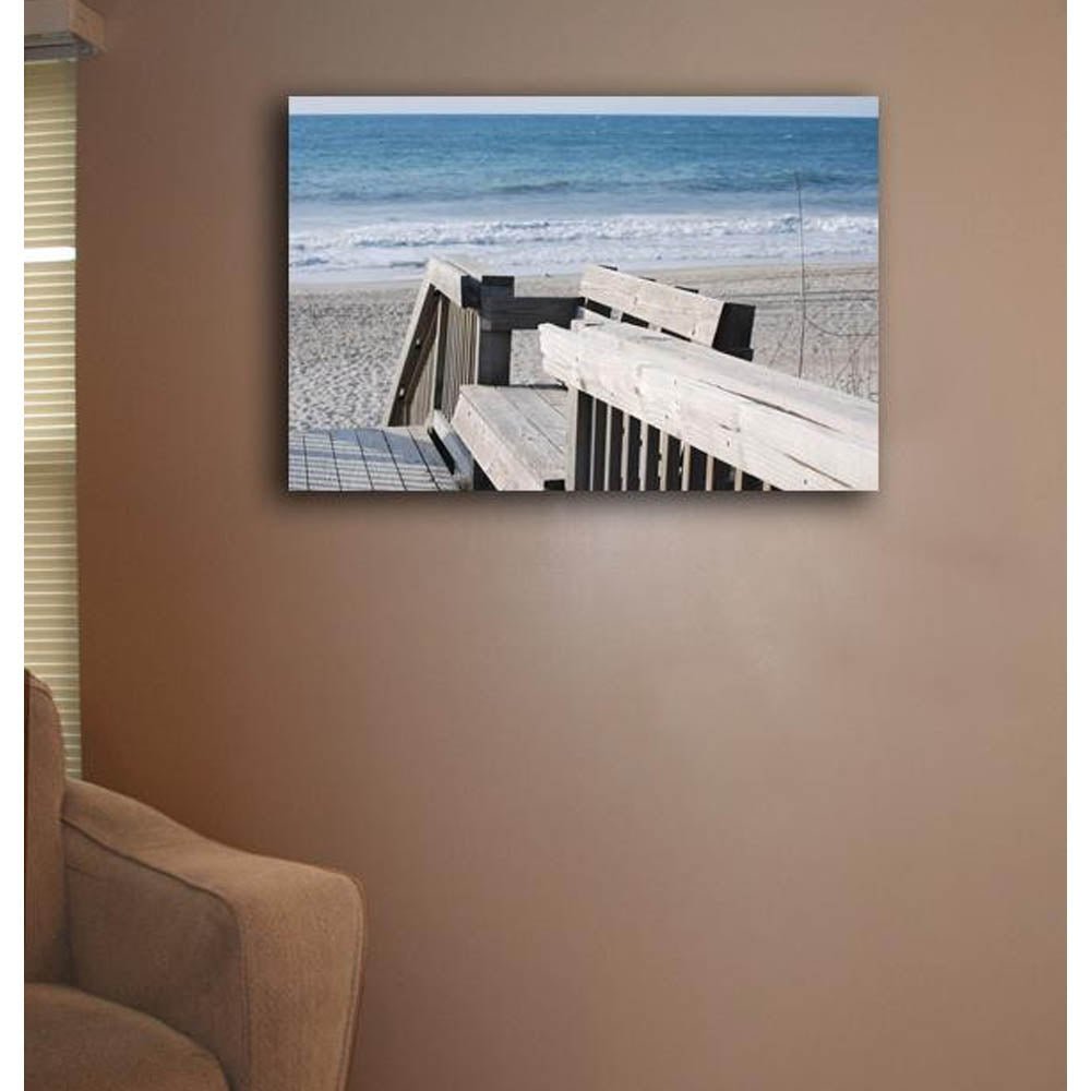 Beach Canvas Print Installed | Wallhogs