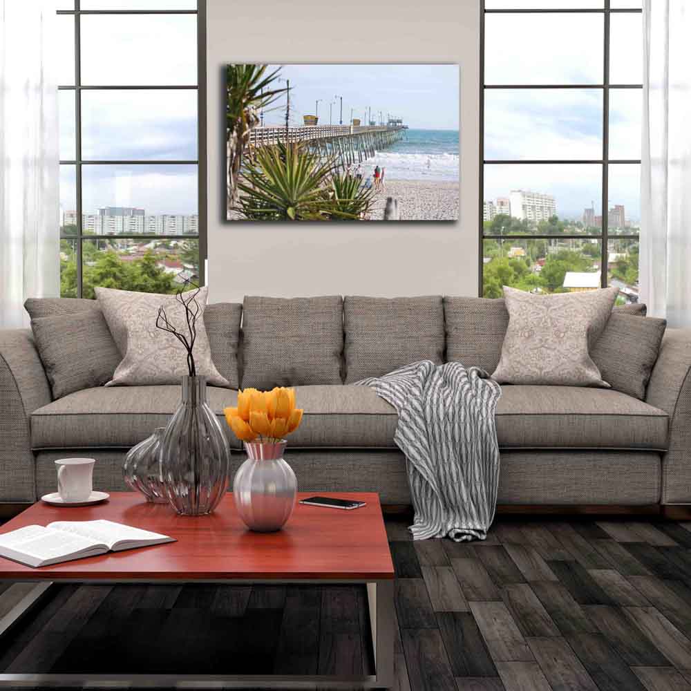 Boardwalk Canvas Print Installed | Wallhogs