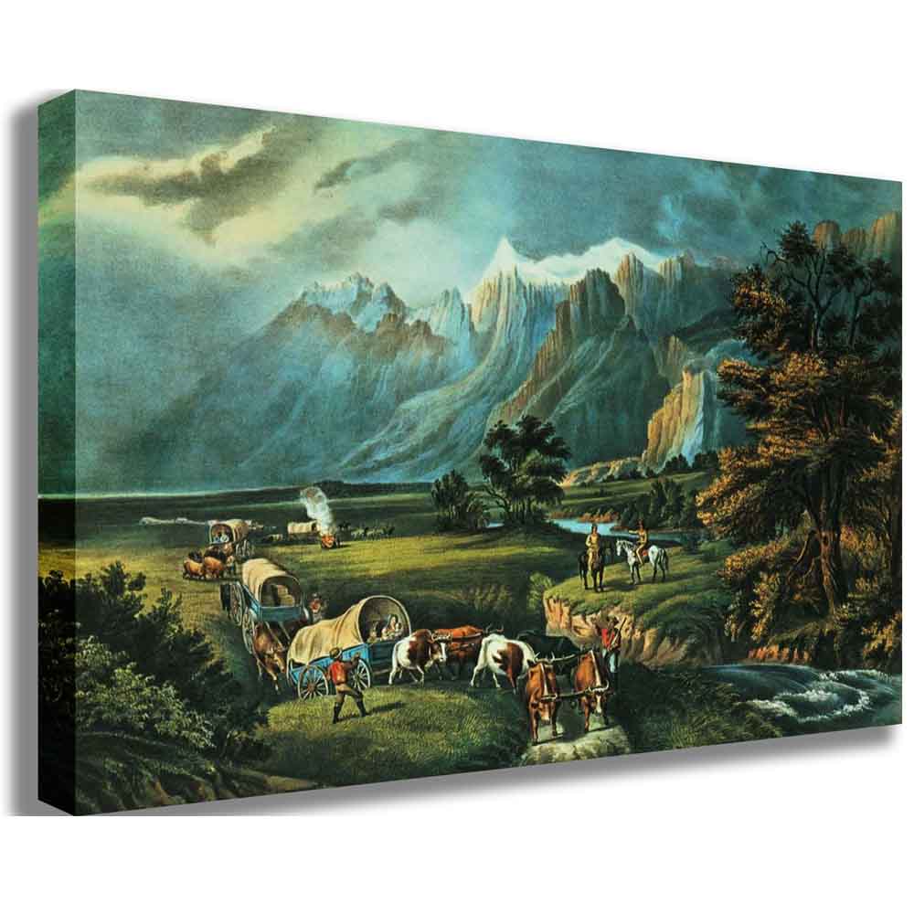 Emigrants Crossing the Plains Canvas Printed