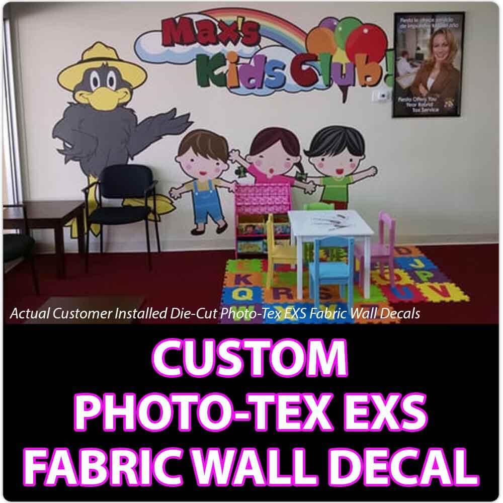 Custom Permanent Photo-Tex EXS Wall Decal Product & Order Page