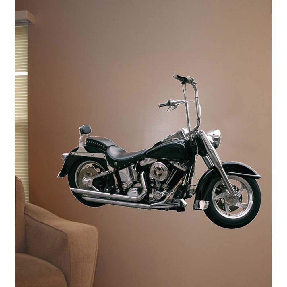 Custom Vintage Chopper Wall Decal Installed